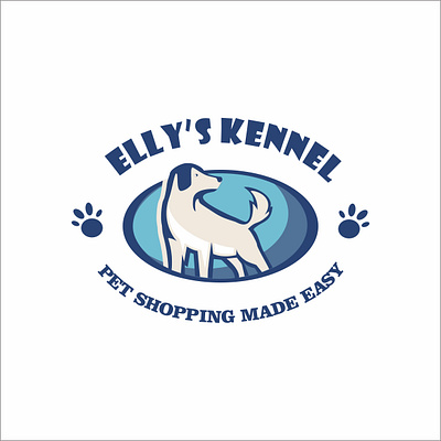 Elly's kennel logo design branding design graphic design logo photoshop