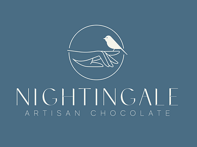 Nightingale Artisan Chocolate Main Logo artisan branding chocolate design graphic design handmade identity illustration logo mark