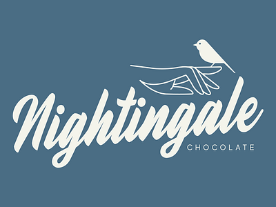 Nightingale Artisan Chocolate Script Logo custom handmade script wordmark