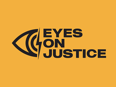 Eyes On Justice Main Logo branding design eye graphic design identity illustration justice logo mark protest social