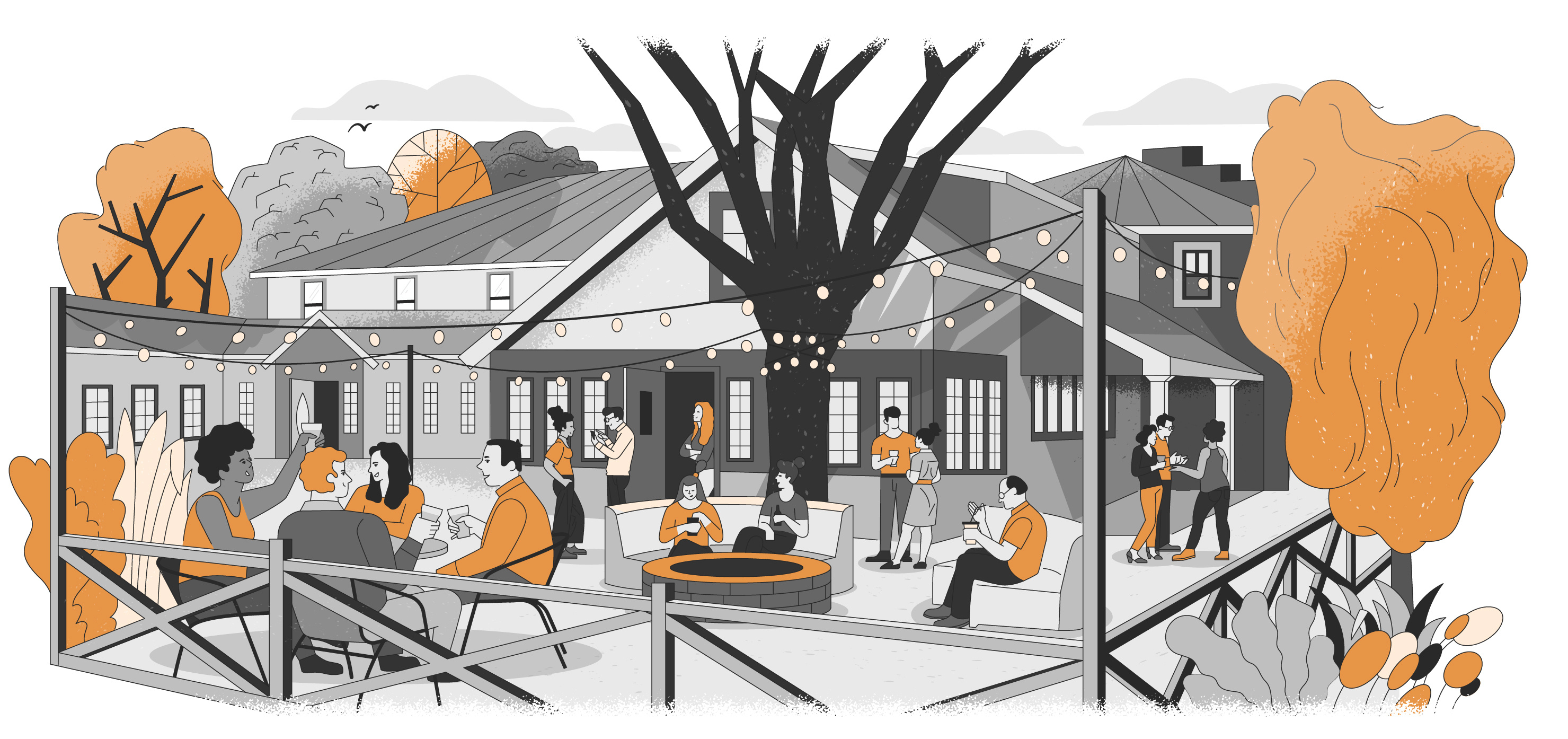 People at bar! character design design illustration product ui vector webdesign