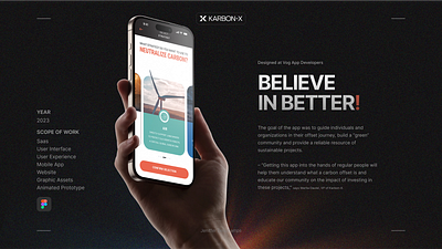 Karbon-X app design logo ui ux