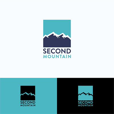 second mountain logo branding graphic design logo