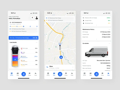 Trukun - Van Shipment Driver Mobile App app clean courier design minimalist mobile mobile app shipment shipping tracking ui ux van van shipment yosh