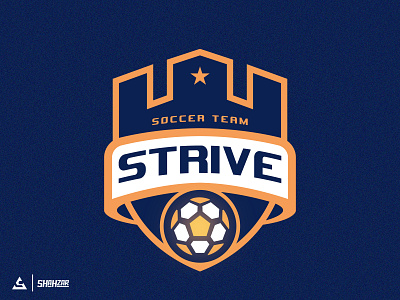 Strive Soccer Logo branding design emblem esportslogo football graphic design illustration illustrator logo mascot soccer sporrts ui ux vector