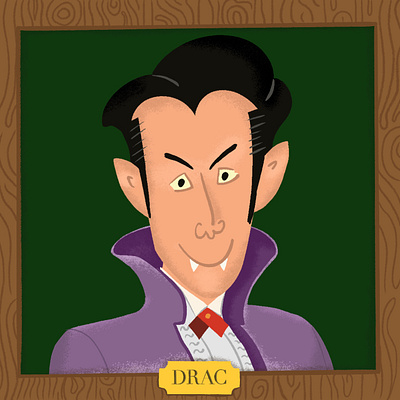 Dracula cartoon illustration procreate