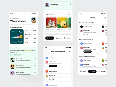 Influencer Management App analytics brand marketing contact brands creator app influencer interaction management marketing manager media kit social media