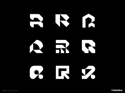 Lettermark R-01 | Marks exploration brand branding design digital geometric graphic design icon letter r logo marks minimal modern logo monochrome monogram negative space