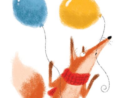 Welcome to the Enchanted World of "The Fox and the Balloons"! adobe art branding design fox graphic design illustration logo ui ux vector