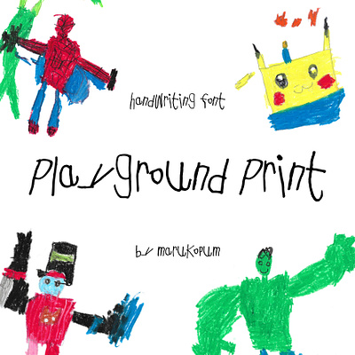 Playground Print Kids Handwriting font children font font download handwriting font kids typeface