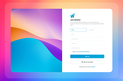 Register Form Wiwits branding design form register register form ui web web design website