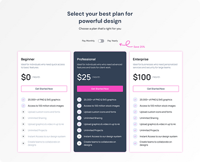 Landing page pricing section design 2024 branding construction design health landing page medical new landing page plumbing saas ui ux