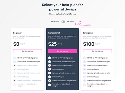 Landing page pricing section design 2024 branding construction design health landing page medical new landing page plumbing saas ui ux