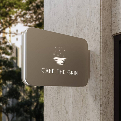 CAFE THE GRIN / CAFE LOGO branding cafe logo symbol