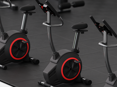Static Bicycle - Gym environment 3D Illustration 3d 3d render animation bicycle branding cinema4d design graphic design gym illustration logo motion graphics realistic render render gym ui