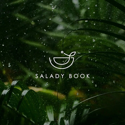 SALADY BOOK / CAFE LOGO branding logo salad symbol