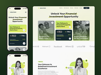 Walthinv - Investment Landing Page business clean company design framer homepage insurance investment investor landing page minimal mobile platform responsive saas services template ui ux website