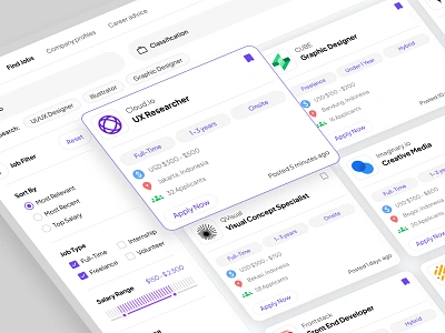 Job Finder Dashboard application career dashboard employee employer hiring hiring platform job job find job finder job platform job portal job search job seeker recruitment ui uiux vacancy work