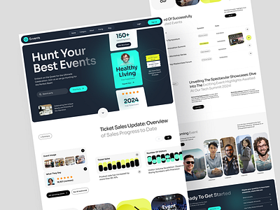 Evvents - Event Landing Page agency company digital ecommerce elementor event landing marketing page shopify template theme ui webflow website wordpress