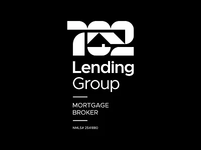 702 Lending Group abstract logo awesome logo home house logo inspiration mortgage number logo professional logo roof simple logo