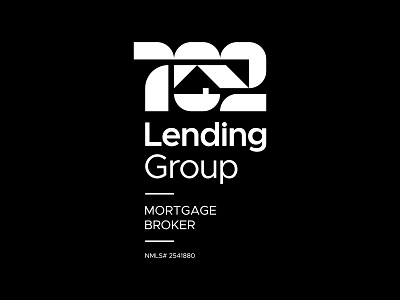 702 Lending Group abstract logo awesome logo home house logo inspiration mortgage number logo professional logo roof simple logo