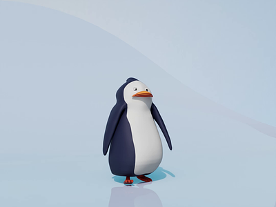 Pippin_Walk Animation 3d animation blender branding c4d cgi fuegomotion graphic design mascot motion graphics penguin pippin preview