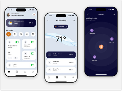 Smart-Link add smart device bluetooth aesthetic aesthetic design app clean ui design graphic design home smart device manage smart devices simple ui smart device controller smart devices trending design ui ux ux research