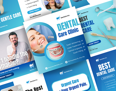 Instagram Canva Ads Posts - Dentists banner ads canva instagram ads online banner social media social media ads