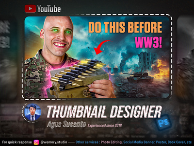 Thumbnail Design - War Dogs02 design graphic design manipulation photo editing photoshop thumbnail youtube thumbnail