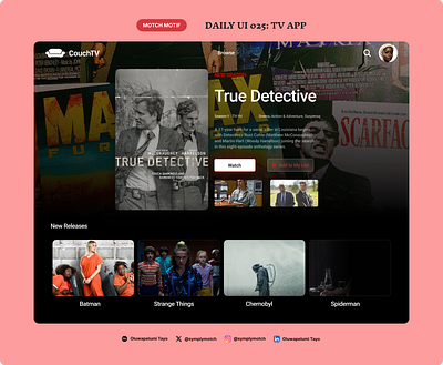 Daily UI 025: TV App app branding dailyuichallenge dailyuix designer graphic design productdesign ui ux