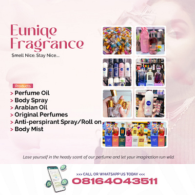 Euniqe Fragrance graphic design
