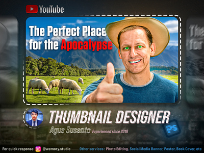 Thumbnail Design - New Zealand design graphic design manipulation photo editing photoshop thumbnail youtube thumbnail