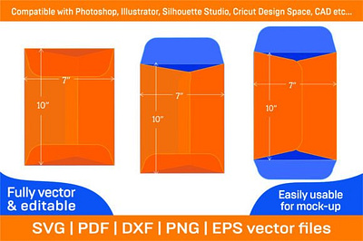 Policy Open End Envelope or Catalog Envelope box box die cut branding design dieline illustration packaging packaging design vector