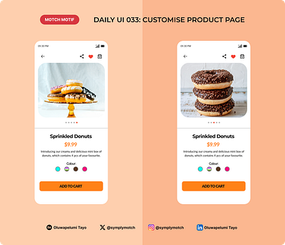 Daily UI 033: Customise Product Page app branding dailyui dailyuichallenge design designer graphic design productdesign ui ux web design