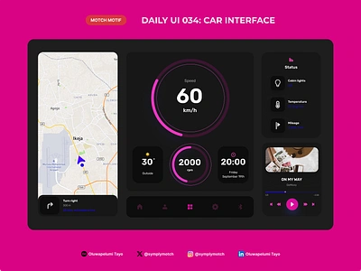 Daily UI 034: Car Interface app branding dailyui dailyuichallenge design designer graphic design productdesign ui ux web design