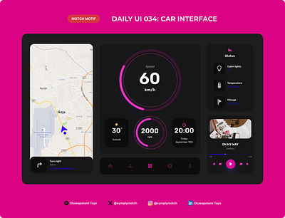 Daily UI 034: Car Interface app branding dailyui dailyuichallenge design designer graphic design productdesign ui ux web design