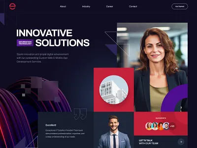 IT and Software Company Website 3d app branding company development graphic design html it mobile software solution technology ui website