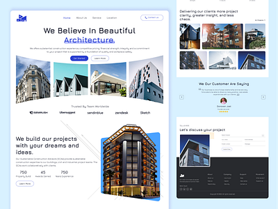 Real Estate Landing Page Design agency landing page apartment architecture. branding building clean design graphic design logo luxury property property landing page real estate rent residence typography ui website