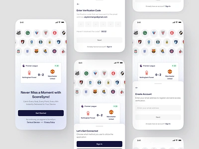 ScoreSync - Live Score App [On Boarding] fifa football football app liga live app live score live update match mobile mobile app design mobile apps mobile design product design score scoreboard soccer sport sport app tournament world cup