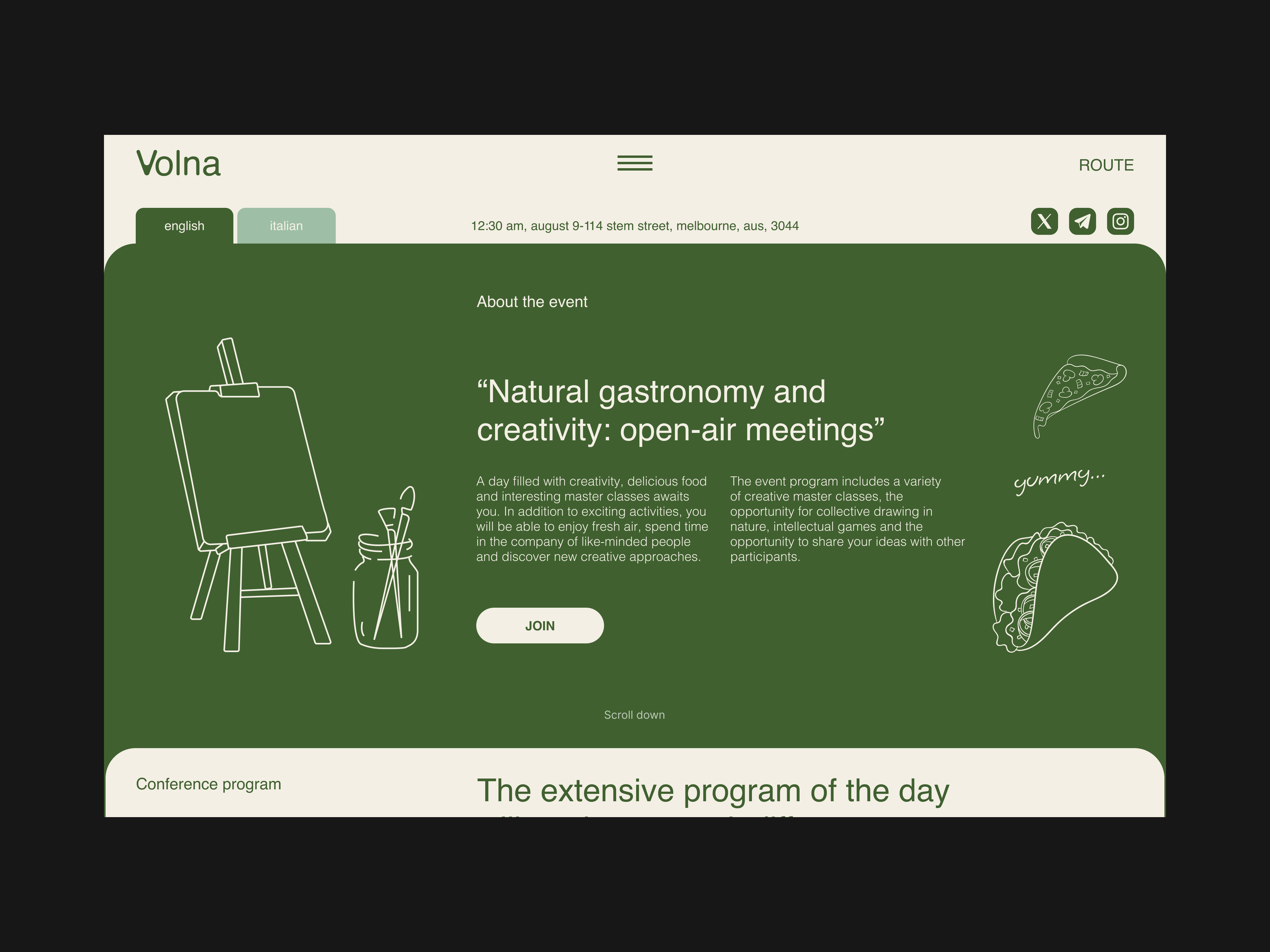 Event Landing Page branding design event graphic design homepage illustration landing page logo motion graphics product design schedule start up ui web web design web ui website
