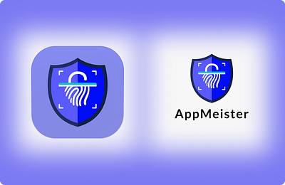 App Meister: Secure App Locker Logo Design adobe illustrator app locker app security branding figma graphic design logo design presentation design
