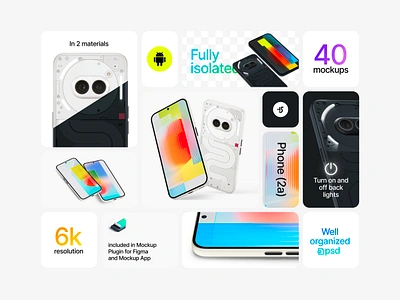 Nothing Phone (2a) Mockups android bento download freebie mock up mockup nothing phone phone 2a ui