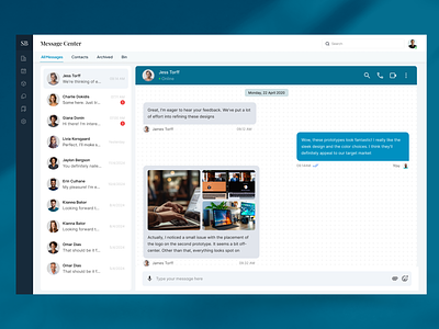 Chat Screen | Messenger UI | Message Center admin bot business chat chat chat app chat message chat ui crm dashboard group message inbox message app messages messenger social team team chat ui web web chat