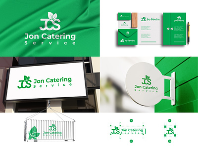 Jon Catering Service logo design branding catering logo logo logo maker logobranding logodesign logodesigner logonew logotype natural logo