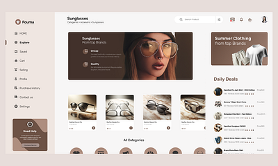 E-Commerce Brown Themed branding design graphic design typography ui ux web design