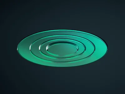 Wiggle animation blender circle dark glass green illustration minimalist ui wiggle