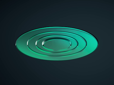 Wiggle animation blender circle dark glass green illustration minimalist ui wiggle