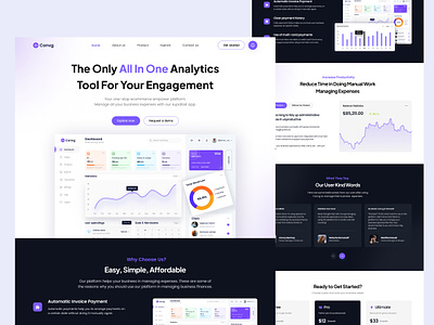 Convg: Saas Landing Page Design branding dashboard design ecommerce ecommerce web page figma landing page design saas saas landing page saas service saas services services ui ux web web design website