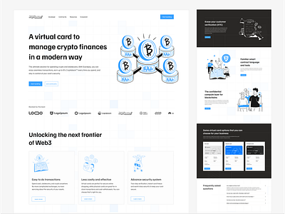 Virtual card cryptocurrency bitcoin crypto card cryptocurrency figma landing page ui design virtual card web design