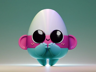 Cutie Egg 3d 3d character app design app designer app icon blender blender 3d blender3d character easter egg eggs illustration ios ios app designer ios design ios designer mobile app design mobile app designer render